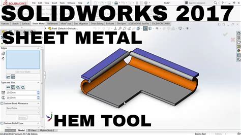 solidworks metal hem tool